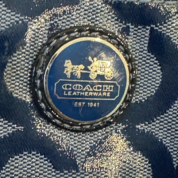 Coach Cross Body Authentic Hand Bag 432 navy blue - Picture 4 of 10